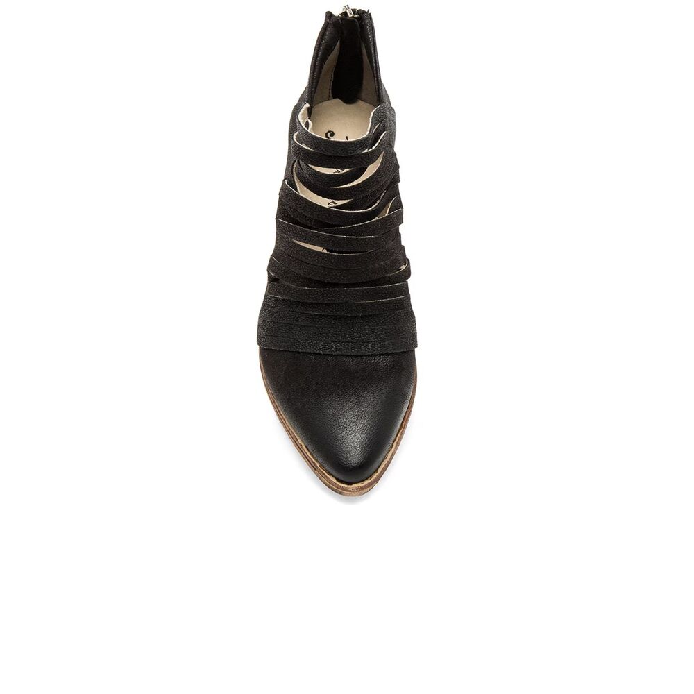 NIB Free People Lost Valley Leather Ankle Boot in Washed Black Women's Size 38 - Picture 3 of 15
